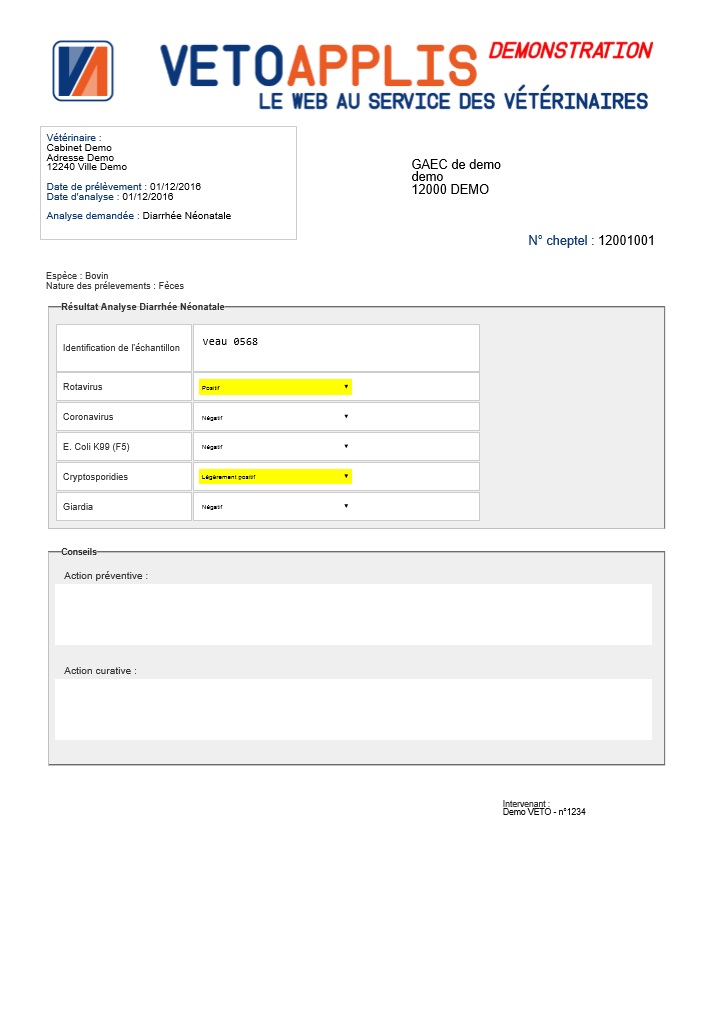 Vet Reports Diarrhées néonatales